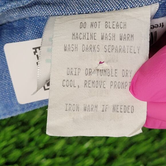 Vintage 80s Button Shirt Medium 23x28 Baggy USA - Picture 8 of 11